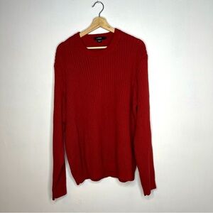 J Crew Men’s women unisex Red Sweater oversized SIZE LARGE comfy warm cozy